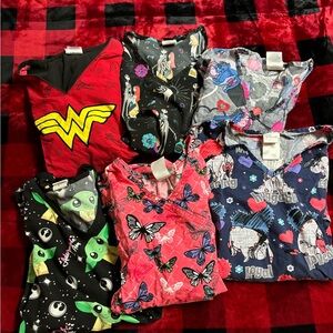 Scrub Tops Lot of 6 size small